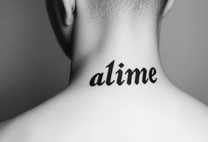 Name on the side of my neck behind the ear cover up tattoo idea tattoo idea