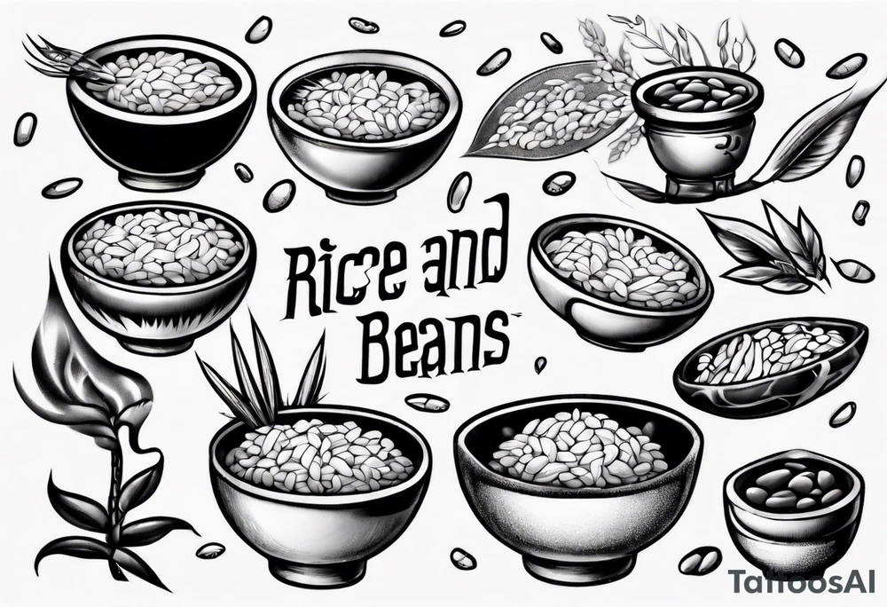 rice and beans tattoo idea