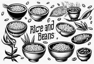 rice and beans tattoo idea