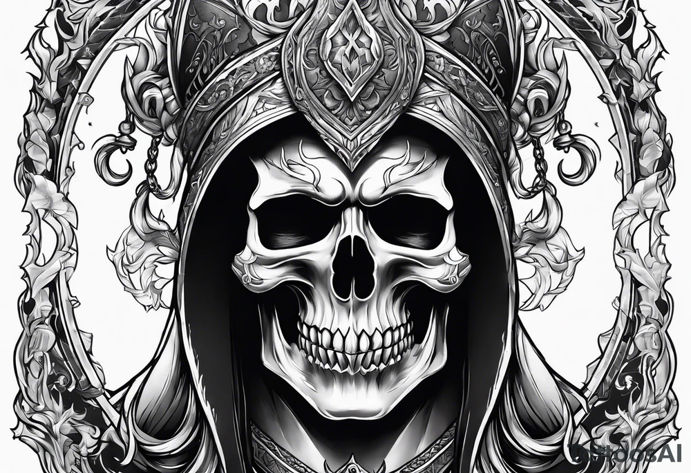 necromancer from diablo games tattoo idea