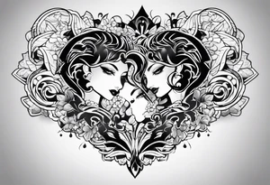 2 Puzzle pieces tattoo idea