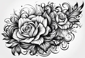 Swirls of black ink covering fingers and forearm tattoo idea
