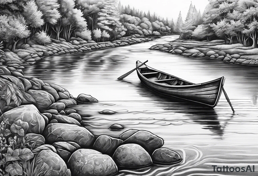 Peace sign with river 
Peace like a river. It is well tattoo idea