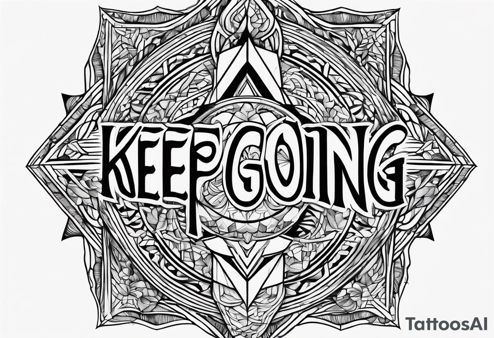 text Keep Going tattoo idea
