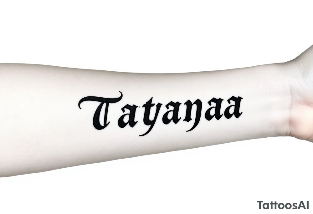 Name Tatayana for a father tattoo idea