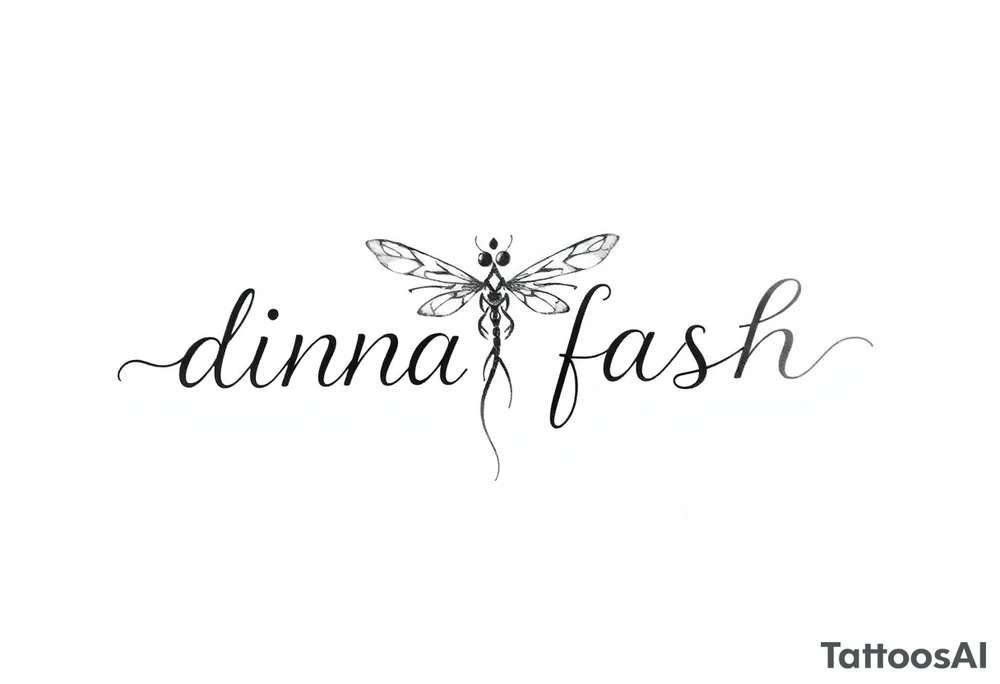 dinna fash. Style celtic flower. Dragon fly. Minimaliste. Simple tattoo idea