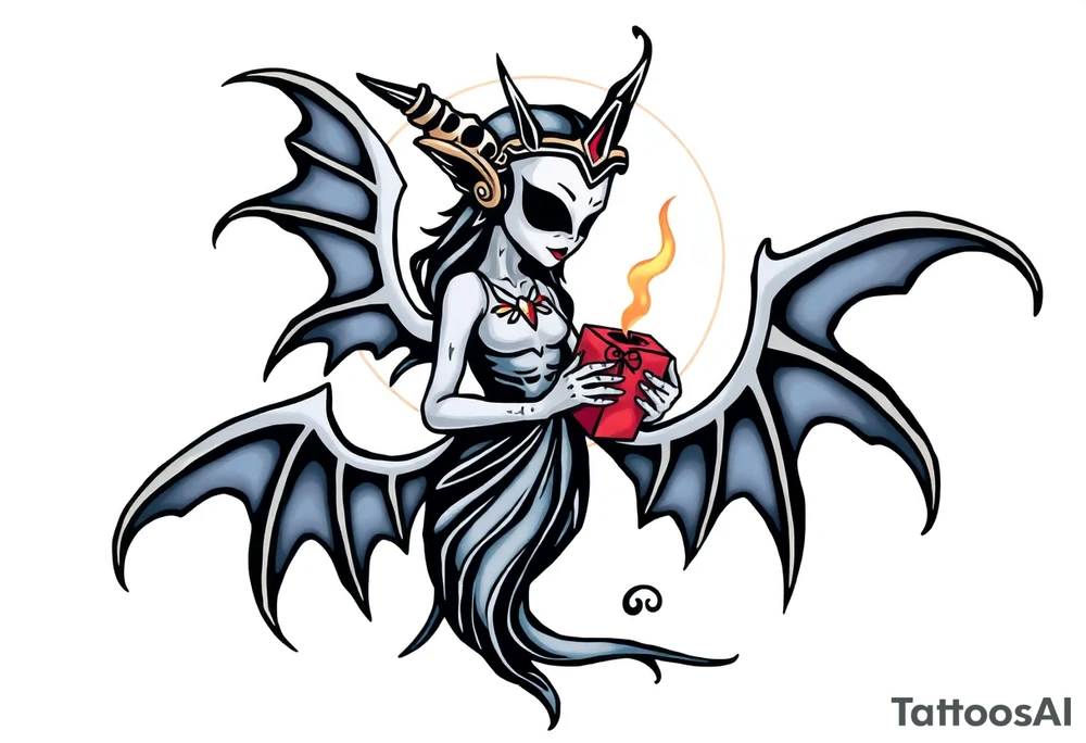 mystical  bringer of death giving life a gift tattoo idea