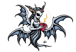 mystical  bringer of death giving life a gift tattoo idea