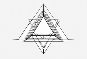 Fractal triangles centered, left and right of the tattoo need to be mirror tattoo idea