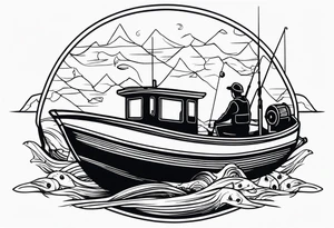 fishing trip tattoo idea