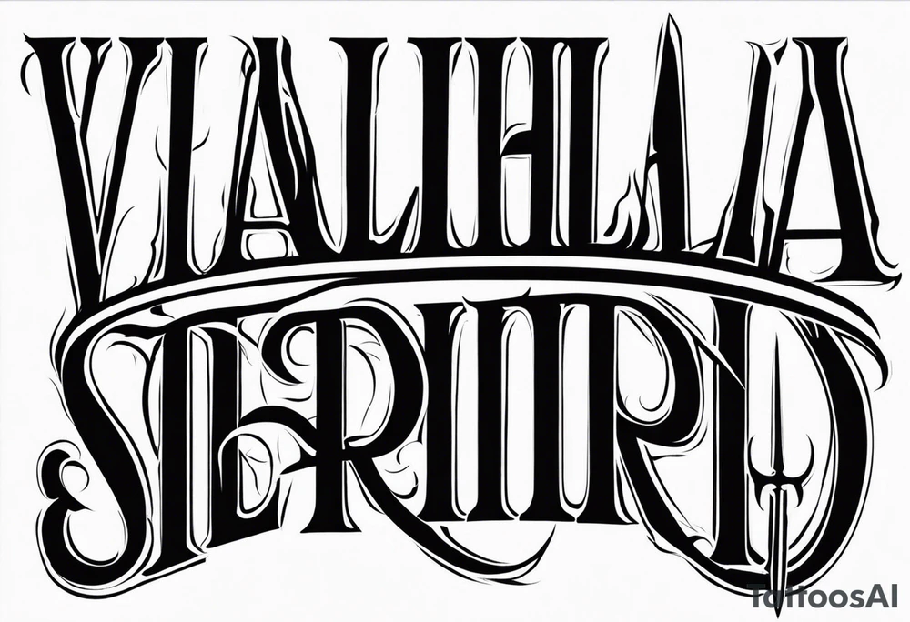 Valhalla steps sword tattoo idea