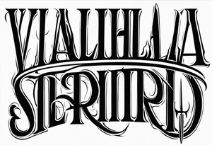 Valhalla  steps sword tattoo idea