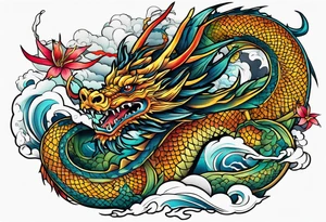 Dragon japanese tattoo idea