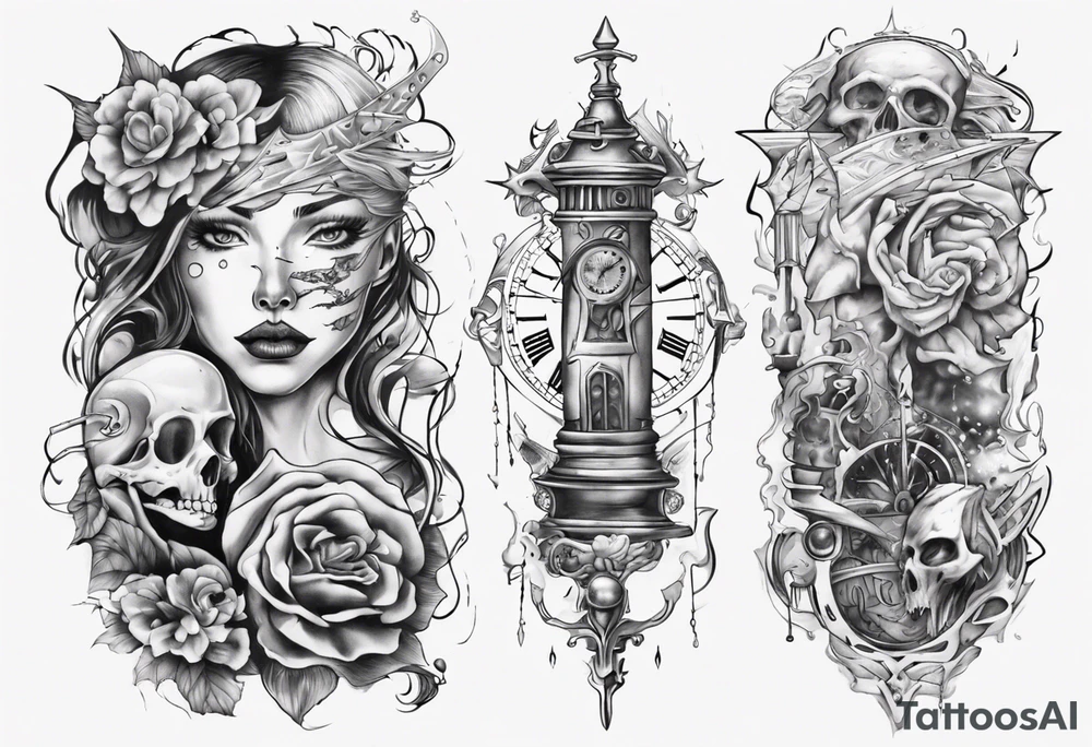 2 paths which got lost and found themselves again after a time tattoo idea