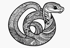 cute snake tattoo idea