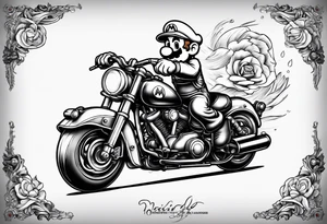 Mario riding bullet bob tattoo idea
