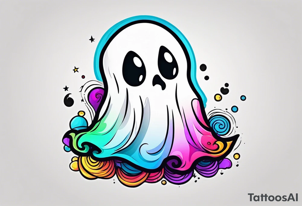 Cute Ghost tattoo idea
