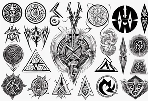 Nórdics runes power tattoo idea