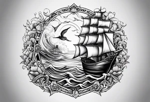calm seas tattoo idea