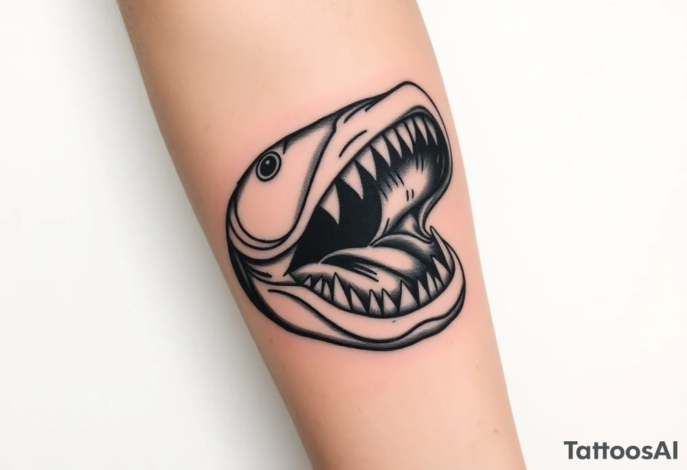 Fish mouth tattoo idea