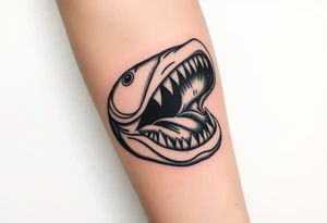 Fish mouth tattoo idea