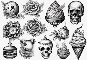 bonbon and choo choo tattoo idea