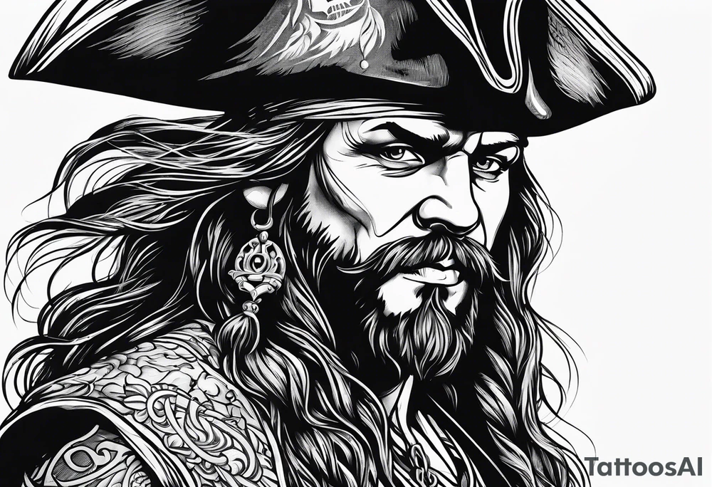 pirate background tattoo idea