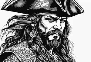 pirate background tattoo idea