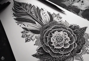 ripped lace over armor tattoo idea