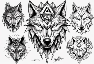 wolf head from zelda tears of the fallen kingdom tattoo idea