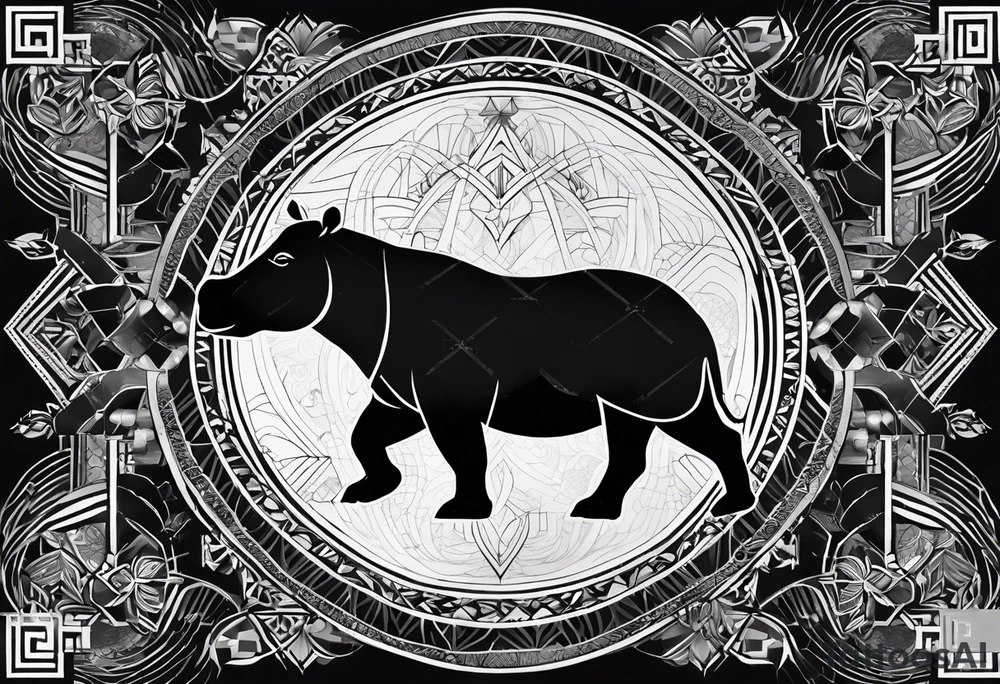 Very asymmetrical, +geometric pattern, with realistic full moon, with hippo,+tribal, +geometric, +inkart , +blackwork, +grey scale, + sketch
with wintersweet flower bud, +inkart touch, +for men, detailed , combined favourite , tattoo idea