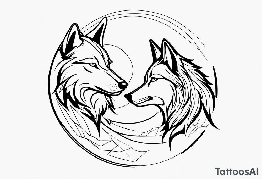 Wolves tattoo idea