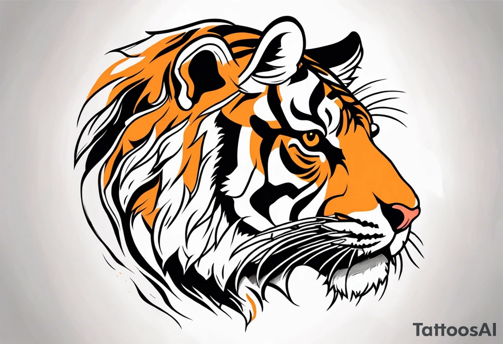 Tiger Head tattoo idea