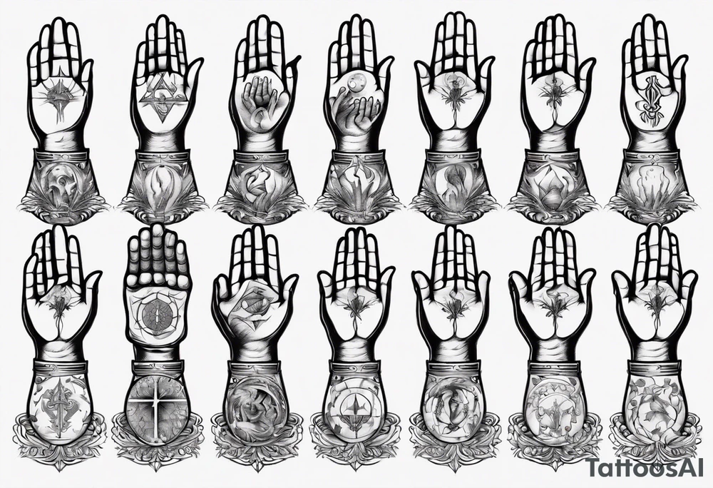 Praying hands tattoo idea