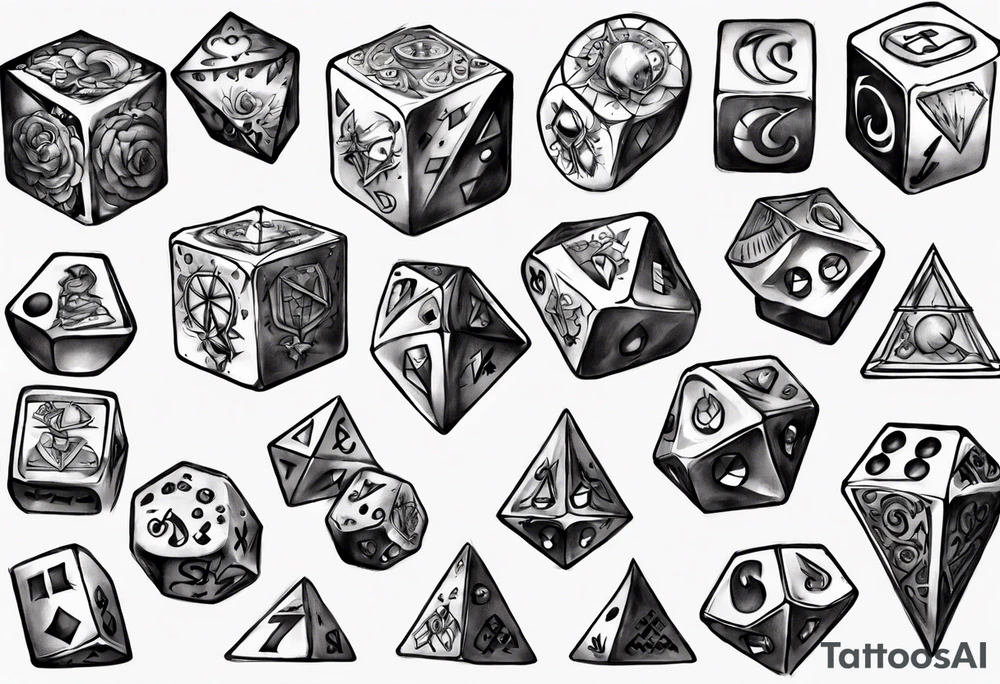magic dice tattoo idea