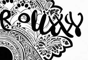 Dogs paw print with jaxy writing tattoo idea