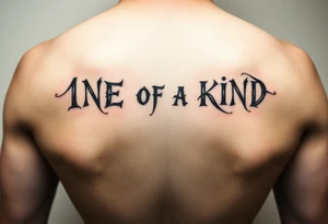 Thumb Print That Says 1NE OF A KIND goin through it tattoo idea