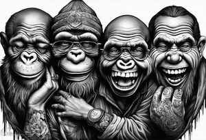 See no evil hear no evil speak no evil tattoo idea