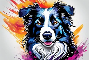 Boarder collie tattoo idea