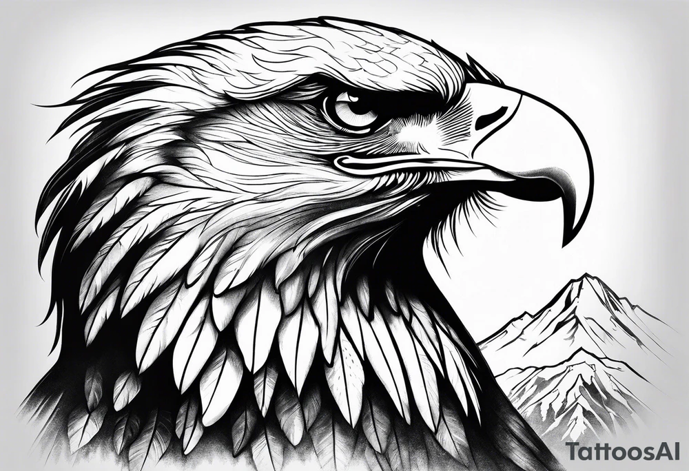 Eagle in the sky tattoo idea