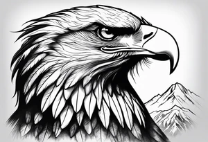 Eagle in the sky tattoo idea