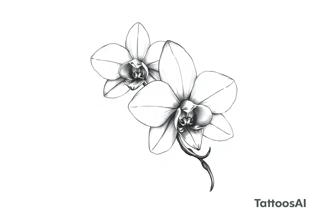 Small orchid tattoo idea