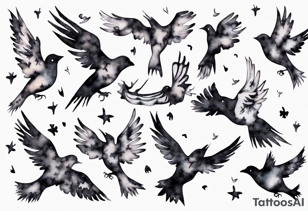 jigsaw puzzle piece with birds flying from it tattoo idea