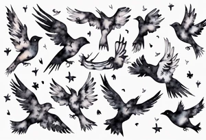 jigsaw puzzle piece with birds flying from it tattoo idea
