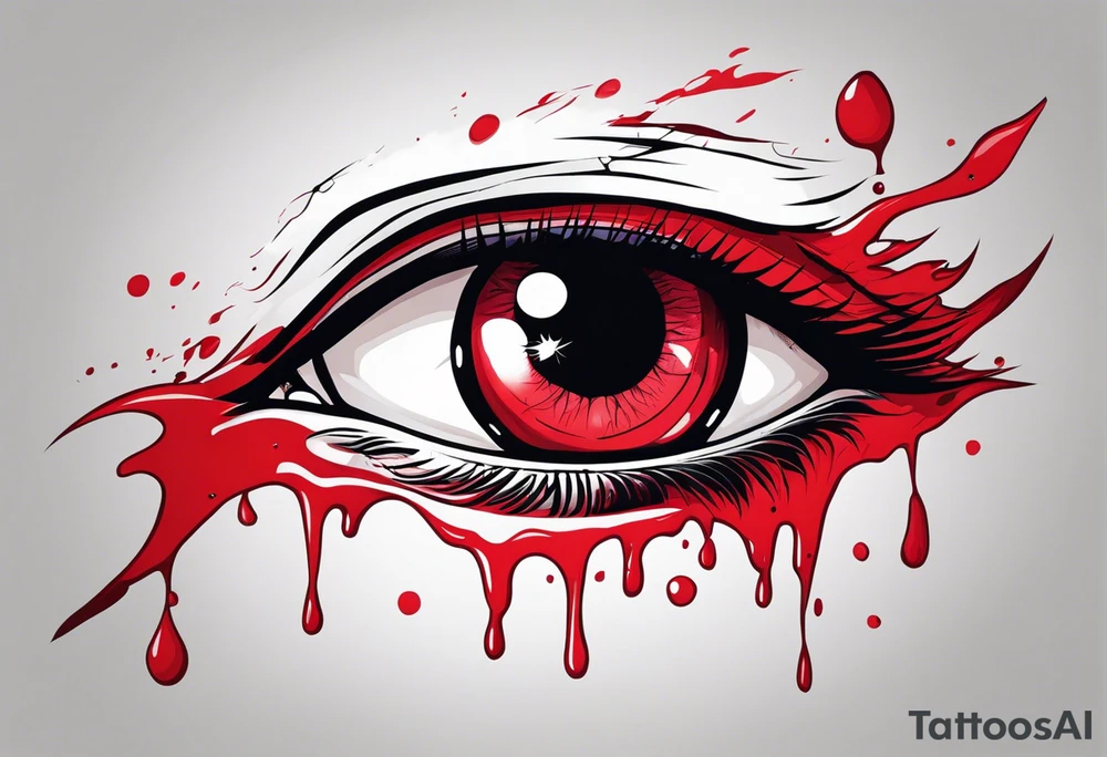 Bleeding Alucard eye tattoo tattoo idea