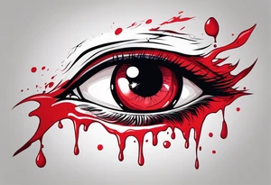 Bleeding Alucard eye tattoo tattoo idea