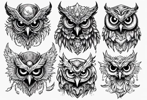 The Demon Owl Stolas, a Prince of Hell who is obsessed with gems, knowledge of astrology and poisonous plants. tattoo idea