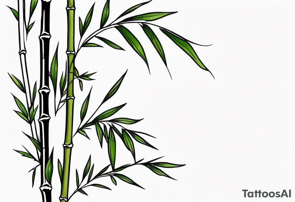 small bamboo tattoo idea