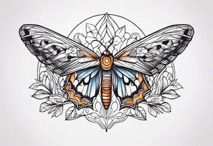 Small Horizontal tattoo inspired by nature that will go across thigh tattoo idea