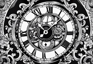 old school clock
 deconstructed tattoo idea